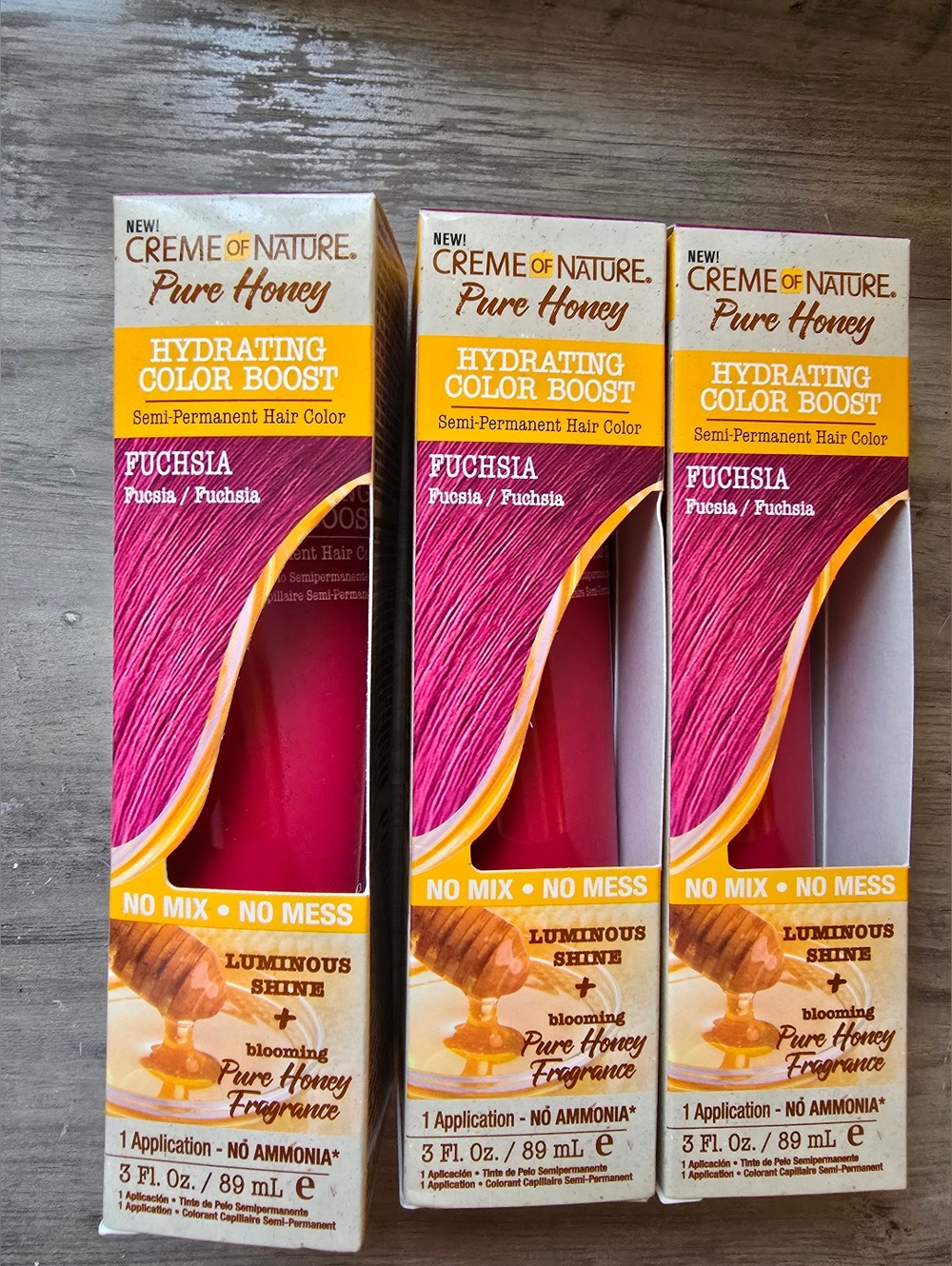 THREE Hydrating Color Boost Semi-Permanent Fuchsia Hair DyeColor + Moisture